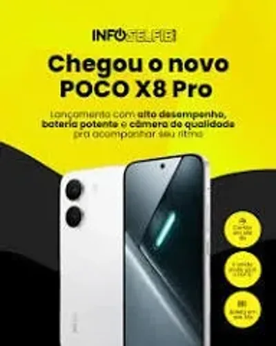 POCO X8 Pro 256/8 5G Original: Velocidade e Tecnologia ,,
