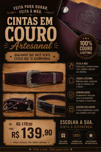 Cintas resistente couro raiz