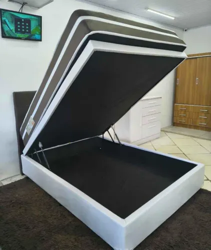 Cama baú + colchão molas ensacadas!!!