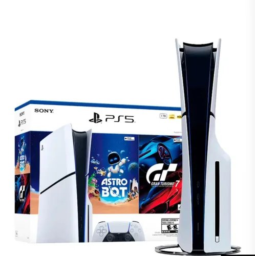 Console Sony PlayStation 5 Slim CFI-2115A 4K 1TB SSD + Jogo Astro Bot + Gran Turismo 7