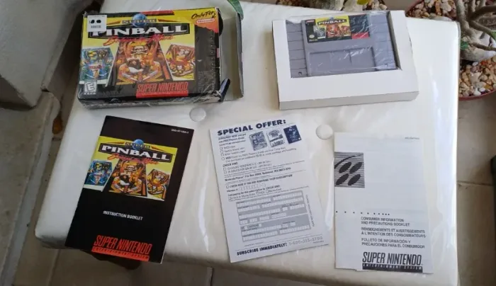 Jogo Super Pinball Behind The Mask Snes Completo