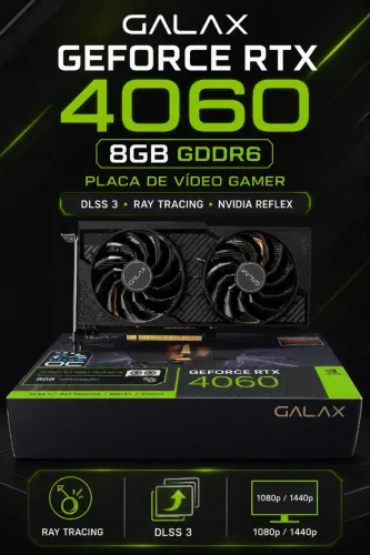 Placa de Vídeo GALAX Nvidia GTX 4060 8GB