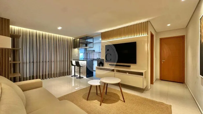 Apartamento Mobiliado com 2 Suítes para Alugar, 87 m² - Edifício Berlim - Bosque das Jurit