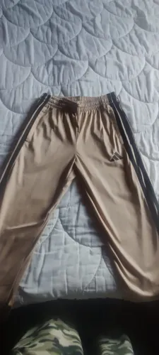 Conjunto Adidas Jaqueta + Calça 3 Listras Bege/Preto Tamanho P Feminino NOVO