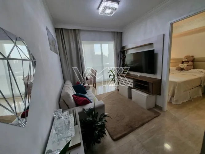 Apartamento aconchegante à venda na Mooca, 1 suíte, varanda, cozinha americana e lazer com