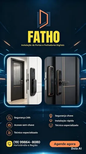 Marceneiro Instalações de portas e fechaduras digitais.