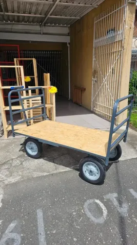 Carrinho Plataforma Com Grade 400Kg
