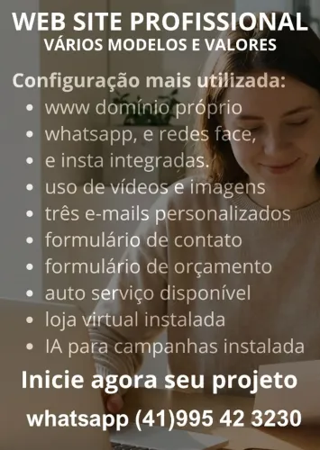 Web site profissional para sua atividade