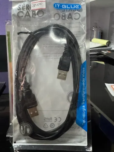 Cabo USB 2 ponta macho na oferta só 15,00