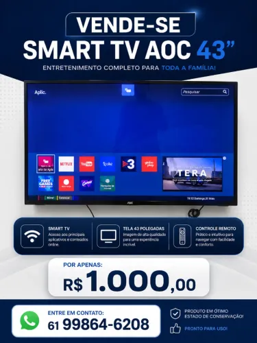 Smart TV AOC 43 polegadas