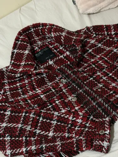 VENDO JAQUETA BLUESTEEL EM TWEED XADREZ