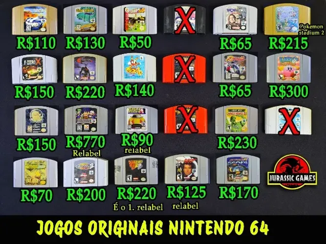 Jogos Nintendo 64 Originais Tony Hawk, Mario 64, 007 Goldeneye, Vigilante 8, Mortal Kombat