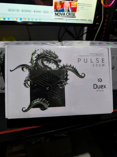 Fonte gamer pulse pro duex 500w 80 plus PFC ativo selo teclab