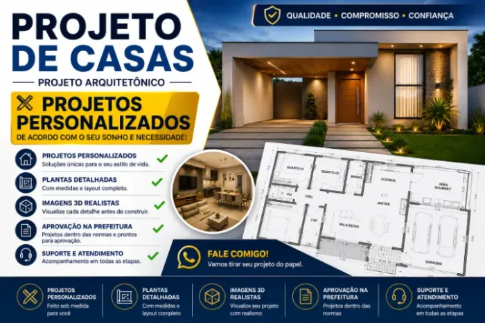 Projetos de casas / Arquitetônico / Planta baixa -Residencial -Predial e Comercial
