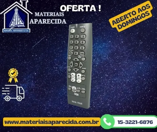 Controle Remoto para Tv Philco TUBO 7808