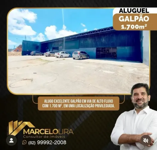 ALUGO GALPÃO COM 1.700 m² ESTRATEGICAMENTE PERFEITO