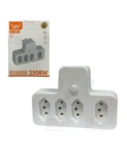 Adaptador Com 4 Tomada 10a Suporta Até 2500w