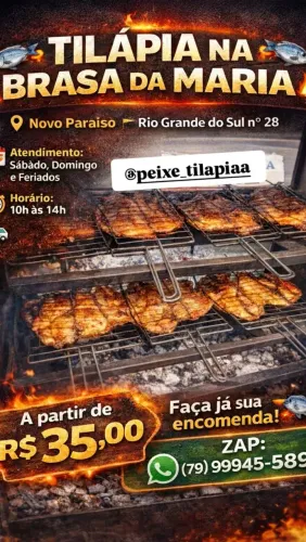 Peixe tilápia na Brasa