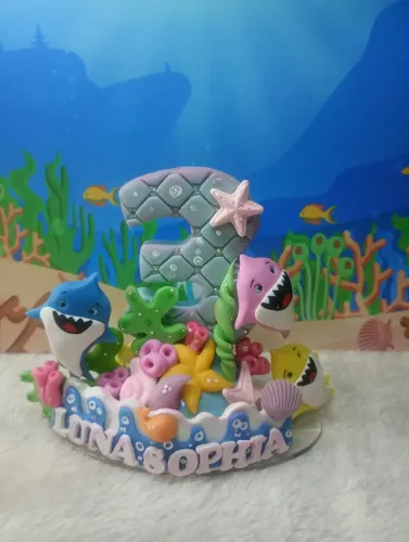 Vela de Aniversário em Biscuit