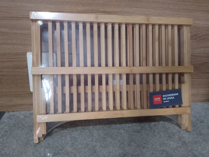 Escorredor de Louças Dobrável 100% Bambu - marca Home Style