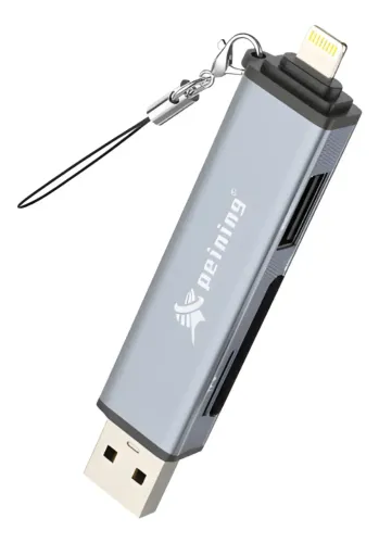 Leitor De Cartão Micro Sd Usb-a Lightning 3 Em 1 Pei Ct33 Novo para Iphone  Loja Coimbra C