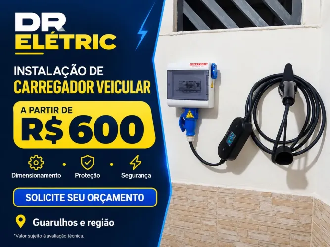 Instalação Carregador veicular Guarulhos-SP e Região