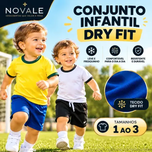 Conjunto Infantil Bebê Dry Fit Camiseta Short Atacado Para Revenda