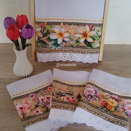 Kit com 2 Pano de Prato Artesanal grande