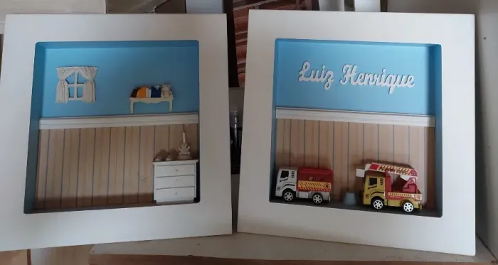 Jogo de quadros quarto de bebe