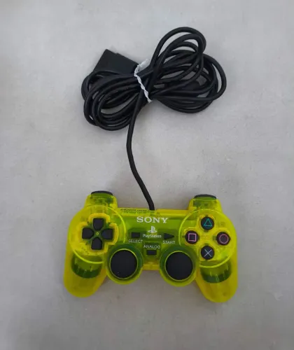 Controle Playstation 2 Lemon Yellow Serie A Original 