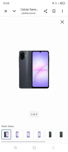Celular Samsung Galaxy A07 Tela 6.7" 128GB 4G 90Hz Câmera Dupla 50MP Preto