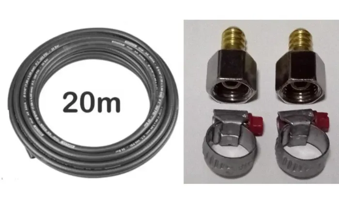 MANGUEIRA 20M BORRACHA PARA COMPRESSOR/PISTOLA DE PINTURA E FERRAMENTAS PNEUMÁTICO 