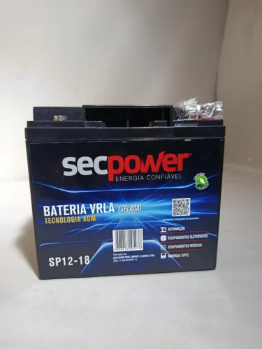 Bateria Selada VRLA AGM 12V 18Ah Secpower SP12-18