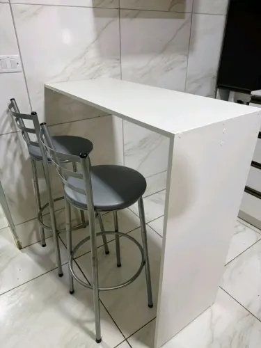 Mesa bancada MDF branco 1 metro 40 profundidade