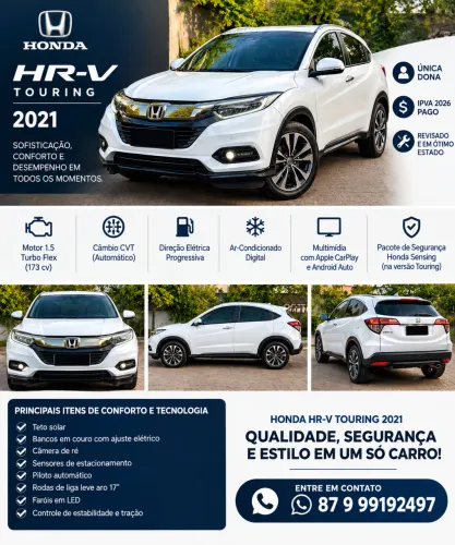 Honda HR-V Touring 1.5 TB 16V 5P Aut. 2021
