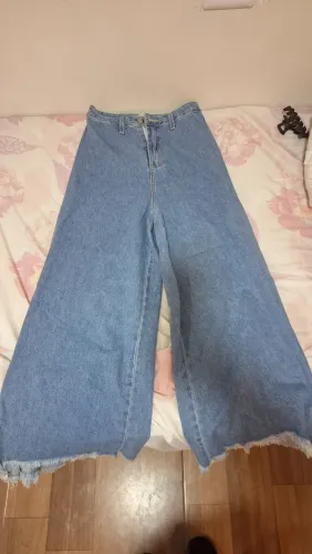 calça jeans pantalona, tam 36