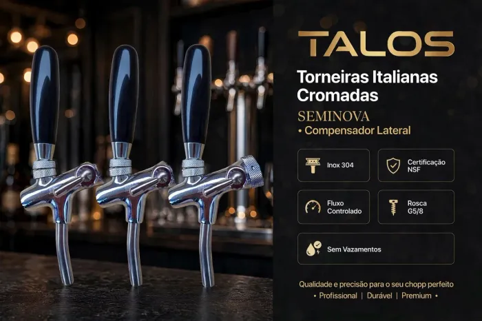 3 Torneiras para choop- Marca Talos