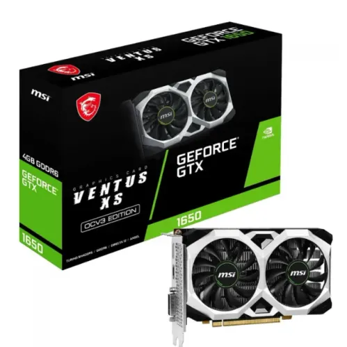 Placa de Vídeo MSI NVIDIA GeForce GTX 1650 Ventus XS OC, 4GB, GDDR6, 128Bit, GTX1650D6VXSO
