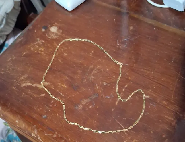 Corrente de ouro banhado 16 quilates.