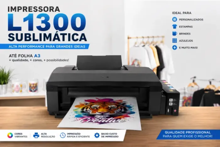 Impressora Sublimática - L1300 até folha A3