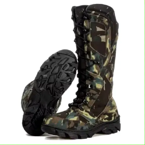 Coturno Militar Para Caça E Pesca Anti Picada De Cobras Bota Fulgore Pantaneira