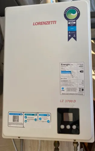 Aquecedor lorenzetti a gás 37litros