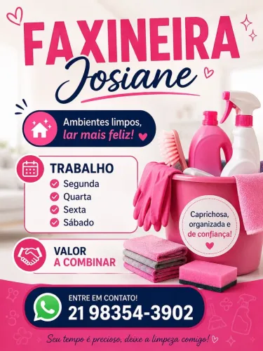 Faxineira domiciliar/empresa