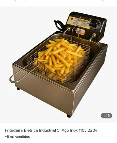 Fritadeira industrial, 110v nova!