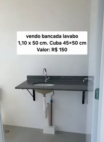 Pia Bancada Lavabo com cuba 150,00