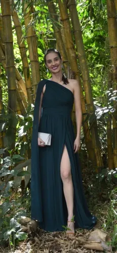 Vestido de Festa Verde Escuro PP