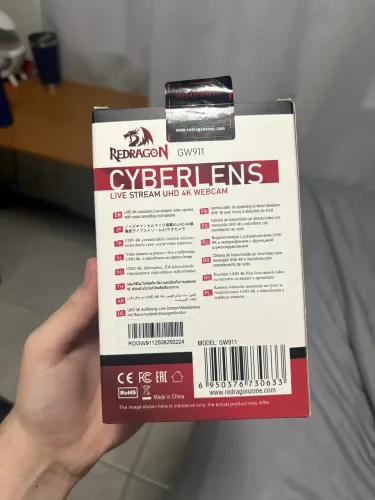 Webcam Redragon Gw911 Cyberlens HD para streaming - preta
