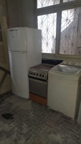 Geladeira com Fogão e Maquina de lavar roupas