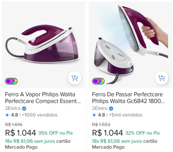 Ferro philips walita (aceito troca por tv smart?