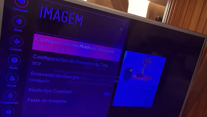 Smart TV LG 32" (Modelo 32LJ600B) Usada - Detalhe no Wi-Fi